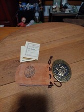 Vintage El Paso Del Norte Twi Stallion Brass Belt Buckle Pouch 1980 State Ntl