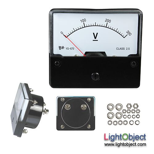 DC 0-300V Analog Panel Volt Meter - Picture 1 of 1