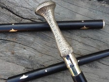 Designer Polish Long Head brass Handle Wooden Walking Stick Cane Style Solid