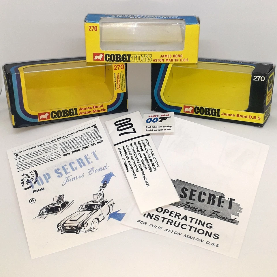 Corgi 270 James Bond 007 Aston Martin DB5 Reproduction Box - Choose from List