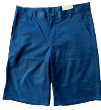 Dockers Approved Schoolwear Boys HUSKY 33 Shorts Navy Blue Flat Front