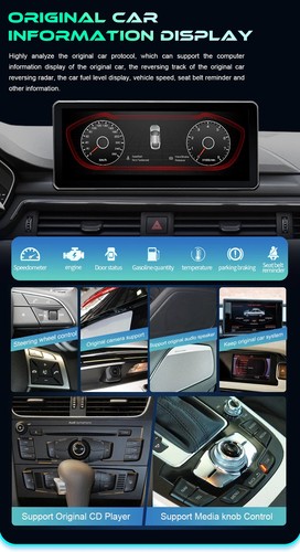 For Audi A6 C7 A7 2012-2018 Android Auto Multimedia GPS Car Radio CarPlay Stereo - Picture 4 of 33