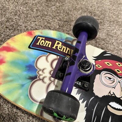 Tom Penny Flip Cheech Chong Skateboard Tie dye Rare With Wheels