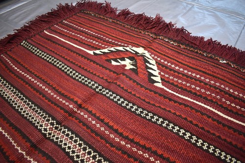 Hand Woven Afghan Tribal Kilim Area Rug 3x4 Vintage Persian Oriental Wool Carpet - Picture 6 of 12