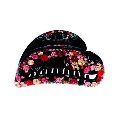 USA HANDMAD HERZ ACRYL HAARKRALLE CLIP KIEFER HAARNADEL STRASS KRISTALL A11 - Bild 5 von 8