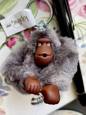 Porte-clés NEUF Kipling gris gorille JAMIE singe clé collector