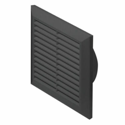 Graphit 170 mm x 170 mm / 100 mm Entlüftungsgitter Kanal Schlauch Rohranschluss T61GR