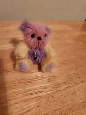 New Miniature 2" Hand Made Jointed Teddy Bear "Betty"
