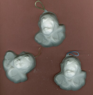 Angel or Cherub ornaments plaster of Paris painting project! Set of 3!