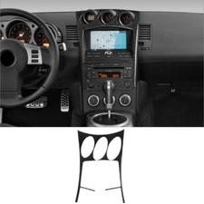 Carbon Fiber Interior Radio Console Cover Trim Sticker For Nissan 350Z 2006-2009
