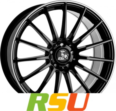Ultra Wheels UA4 Speed black / rim polished 8x18'' ET46 LK5 112 ML 66.5 Alufel...