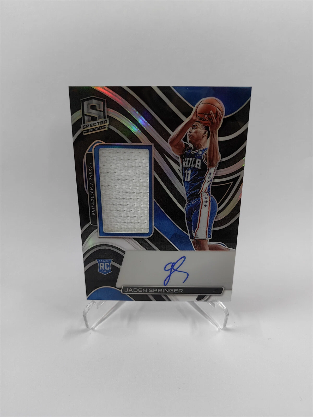 2021-22 Panini Jaden Springer Spectra #208 Rookie Jersey Silver Prizm 81/149