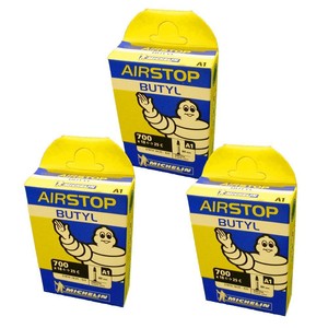 3 X Michelin Bici Da Strada Airstop Camera D Aria 80mm Lungo