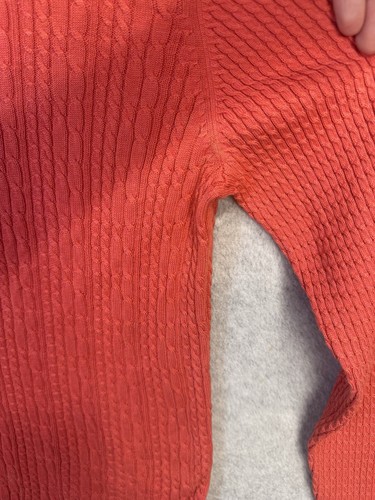 Maglione maglia cavo 346 Brooks Brothers manica lunga seta cotone arancione taglia M usato in ottime condizioni - Foto 11 di 12