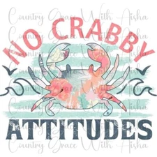 Sublimation Transfer Print Surviving Crabby Ready to Press Heat Transfer