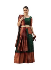 south Indian style silk half saree lehenga coli set for women wedding party wear