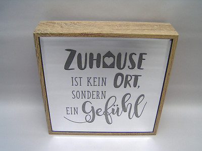 Gilde MDF LED Leuchtspruch Spiegelbox Rahmen Warmweiß Timer Batteriebetrieben