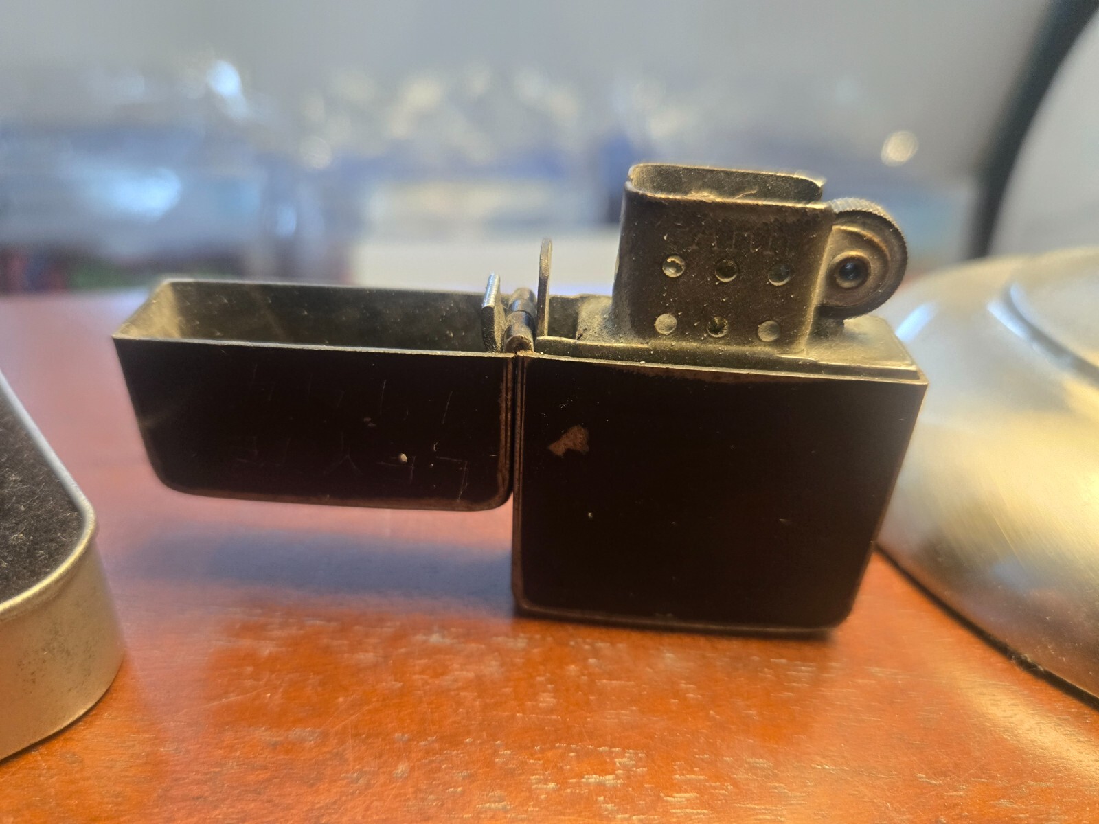 Vintage WWII Park Sherman Lighter Black LEYTE 1944  Military Trench