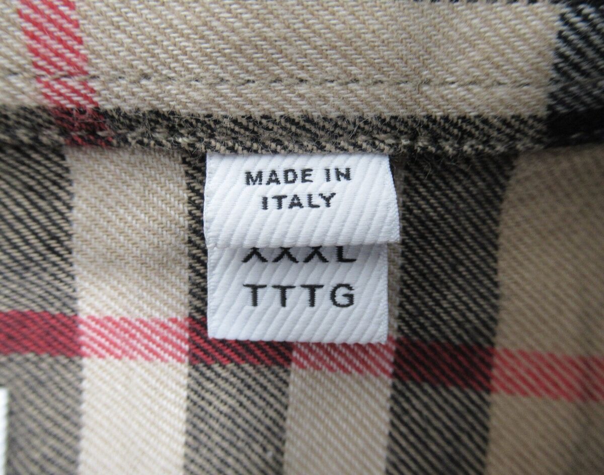 Burberry London England Men's Check Cotton Tape Detail Shirt Burberry London England Men's Check Cotton Tape Detail Shirt