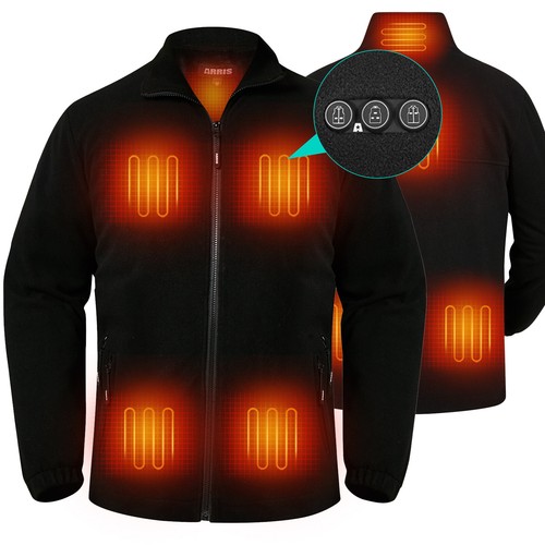 This Men's Heated Jacket drops to $23.99 at checkout and battery is included!  #ad