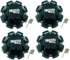 4 PACK M793BK01 Moto Metal Gloss Black Wheel Center Cap CAP M-793
