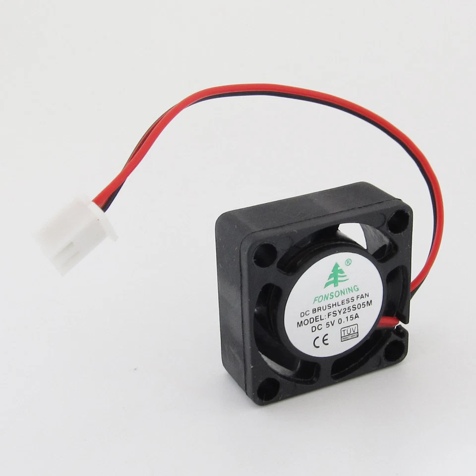 50pcs Brushless DC Cooling Fan 25x25x10mm 2510 5V 0.15A 5 blades 2pin Connector - Image 3 of 4