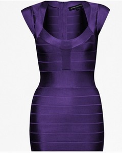 purple bandage dress