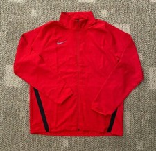 Men's Large L Nike Dry Team Woven Lightweight Full Zip Jacket Red AJ3372-656