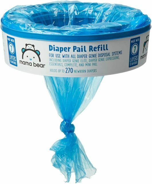 Lot of 4 Mama Bear Diaper Pail Refills for Use With All Diaper Genie Pails 