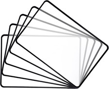 5PCS Full Page Magnifying Glass for Reading, 3X Lightweight Flat Optical Fresnel