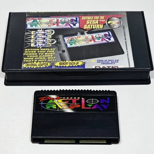Datel SEGA SATURN Cheat Module FX ACTION REPLAY PRO Import Adaptor Back Up Memory