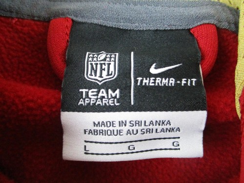 Nike San Francisco 49ers Hoodie Mens Large Therma-Fit NFL Team Apparel Jacket - Picture 3 of 10