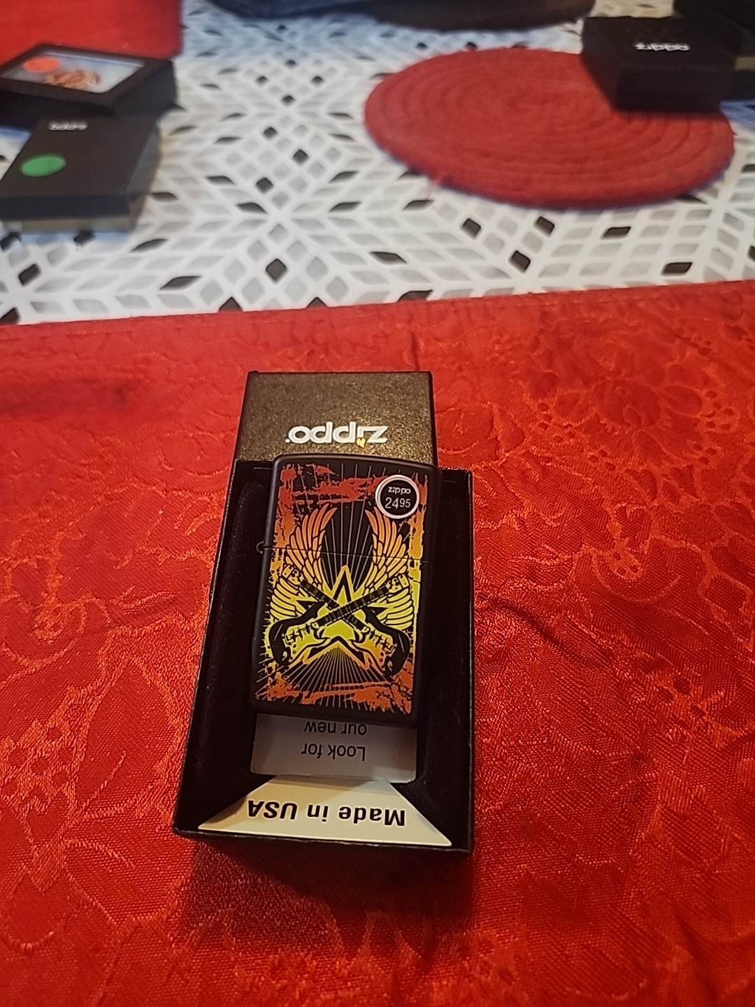 2011 Guitar And Wings Zippo New