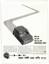 Bmc Mini 850 Incredible Vintage Magazine Ad 1960s Classic Car British Ad073