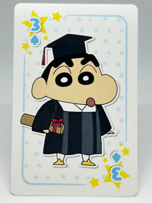 Buntstift Shin-chan Spielkarten ensky. CO., LTD.  Three of Pik Japanisch
