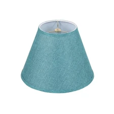 Teal Transitional Empire Lamp Shade, Spider Construction, 6x12x9" Size 32078