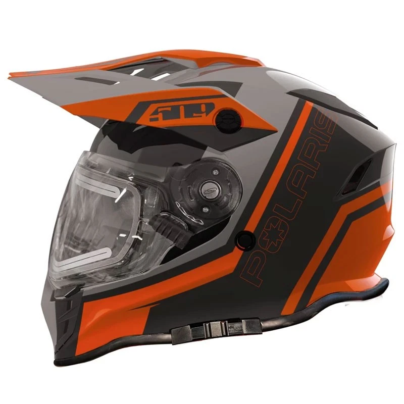 Polaris 509 Delta R3L Helmet Electric Anti Fog Scratch Shield Fidlock Orange Foto 3 de 4
