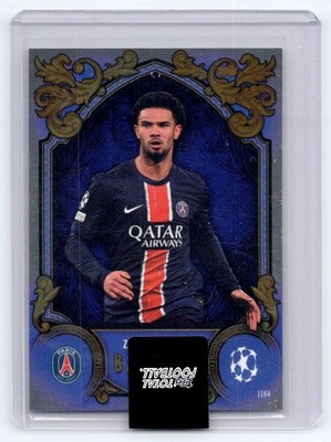 Topps Total Football 24/25 Warren Zaire-Emery Baroque /25 Purple Paris PSG