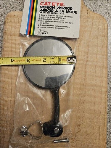 Vintage NOS CatEye Left Side Cycling Mirror - BM-300G-L Clamp On Made In Japan - Picture 7 of 7