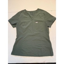 FIGS Technical Collection Casma V-Neck Scrub Top Olive Green W22SW1014 Mens M