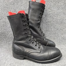 Vintage 1985 US Military Cap Steel Toe Combat Boots Biltrite Sole 8XW USA Made