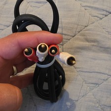 3:3 RCA Male to RCA Male Composite AV Cable Black Red White Yellow 4ft F;b1
