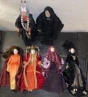 VTG Star Wars Lot Of 6 Posable Dolls Queen Amidala, Emperor Palpatine,Shaak Ti