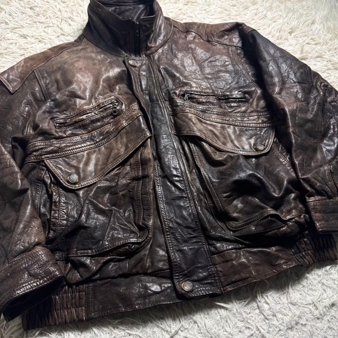 leather jacket lining native pattern all over sho… - image 4