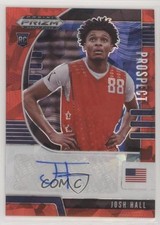 2020-21 Panini Prizm Draft Picks Prospect Red Ice Josh Hall #PA-JH Auto 0cv