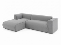 Modernes Graues Ecksofa Stoffsofa DesignermöBel WohnzimmermöBel
