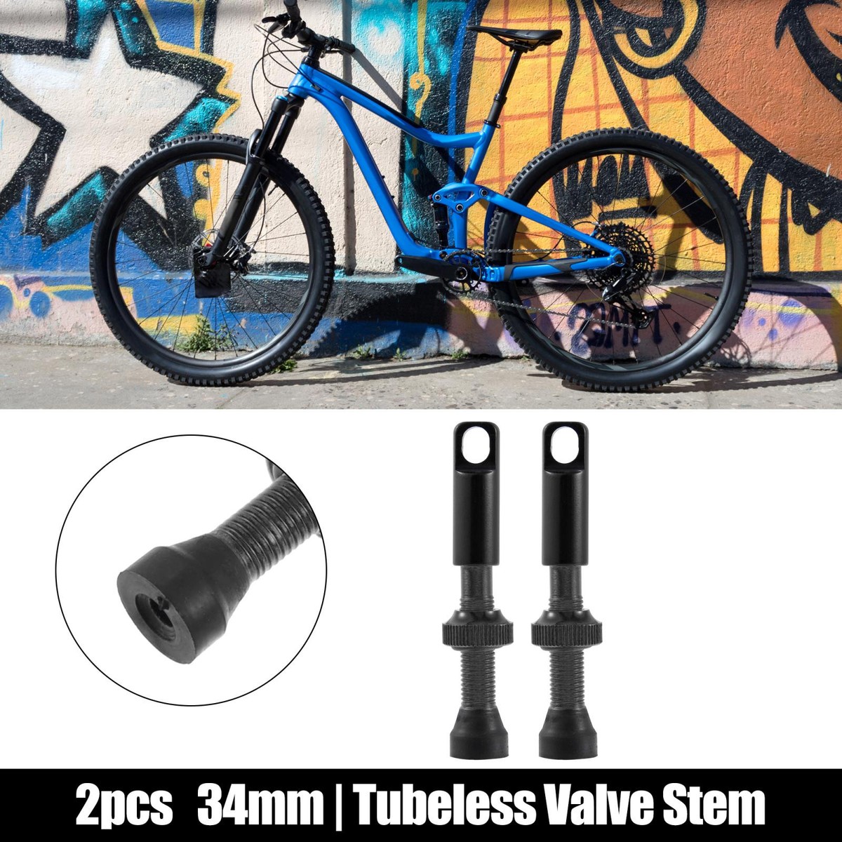 Pcs 34mm Bike Tubeless Valve Stems with Integrated Valve Core