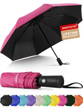 Windproof Travel Umbrella, Automatic Umbrellas for Rain, Portable  Compact Umb
