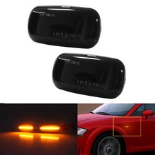 2x LED Seitenblinker Blinklicht lampen Smoke schwarz Für Audi A2 8Z TT 8N S3 8L