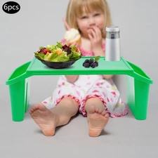 6Pcs Children Kids Lap Desk With Side Pockets Multipurpose Activity Dining Table